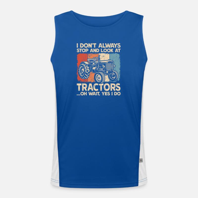 Traktorbauernhof-Landwirtschaft Funktionelles Kontrast-Tank Top für Männer 