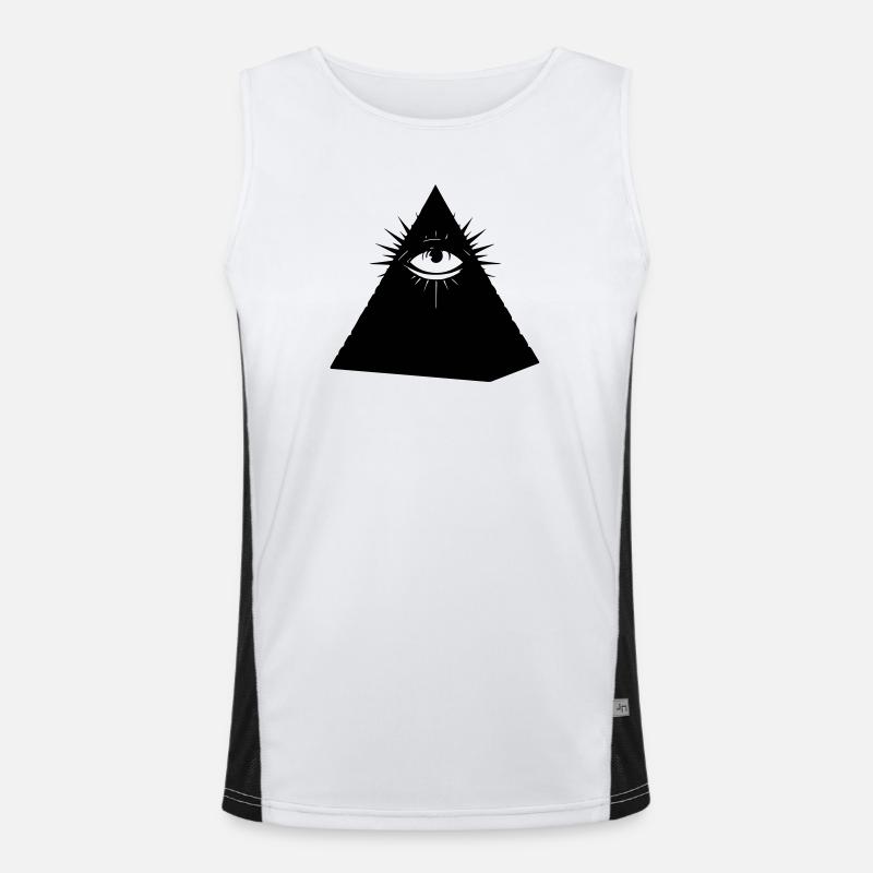 illuminati-pyramide Funktionelles Kontrast-Tank Top für Männer 