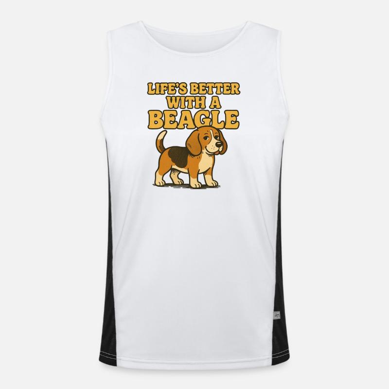 Beagle-Leben besser mit einem Beagle Funktionelles Kontrast-Tank Top für Männer 