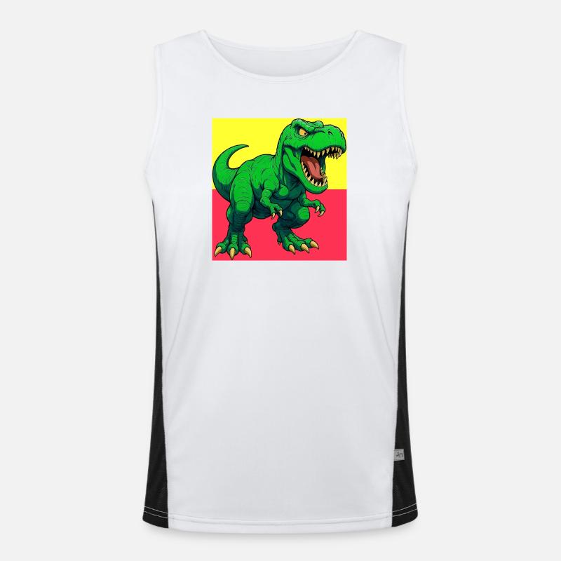 Dinosaurier Funktionelles Kontrast-Tank Top für Männer 