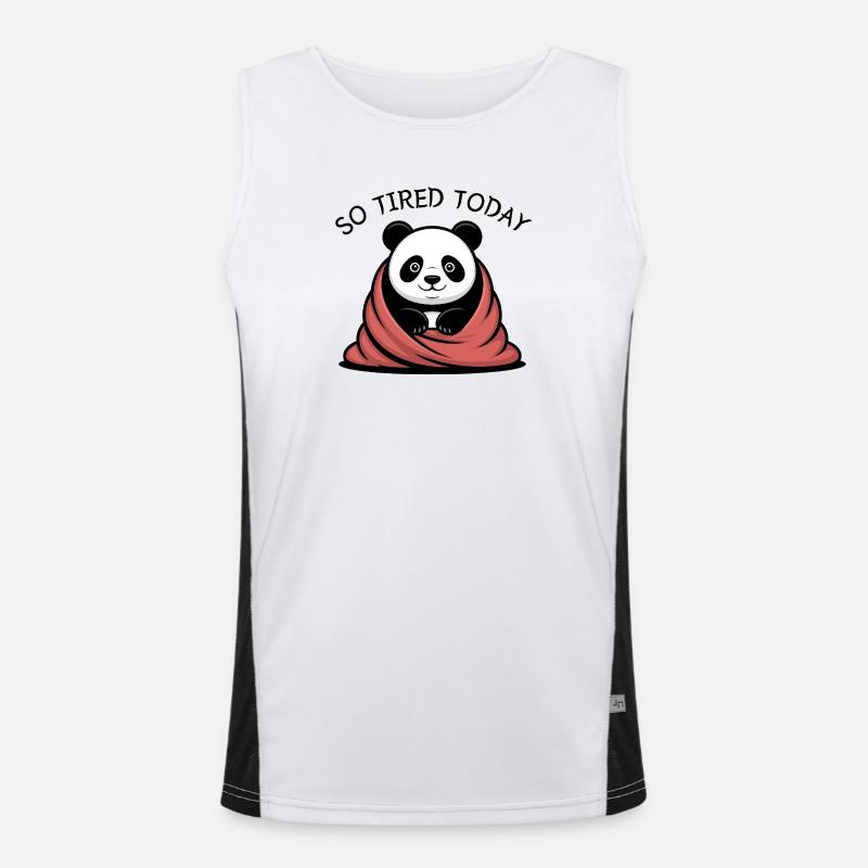 Rêve de câlins de panda sous la couverture Débardeur respirant contrasté Homme 