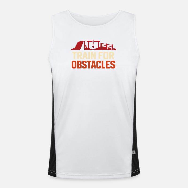 Obstacle Course Racer Obstacle Course Ocr - Men's Functional Contrast Tank Top  - white/black