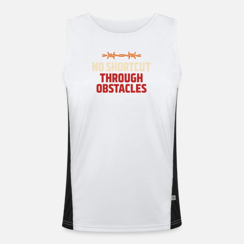 Obstacle Course Racer Obstacle Course Ocr - Men's Functional Contrast Tank Top  - white/black