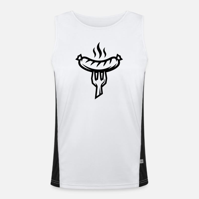 Wurst Bratwurst Funktionelles Kontrast-Tank Top für Männer 