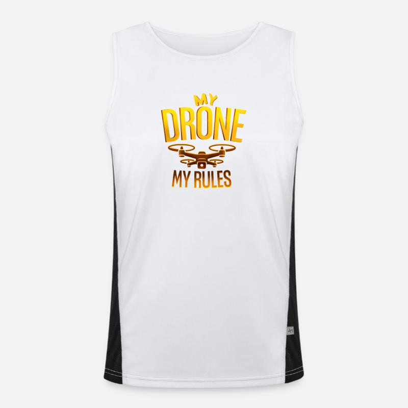 Drone my rules drone pilot Men's Functional Contrast Tank Top 