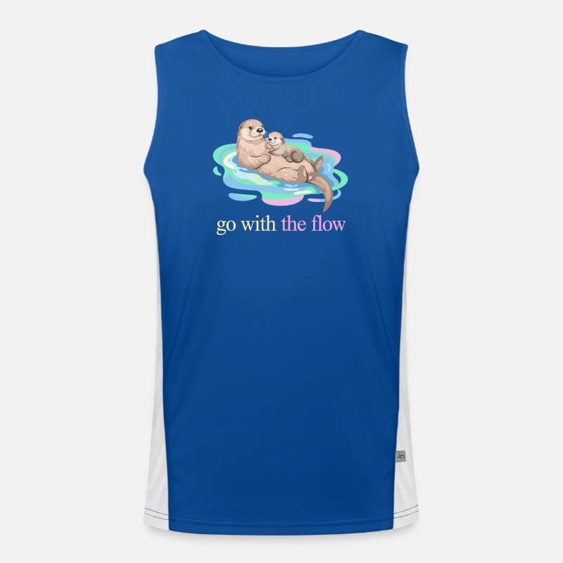 Nimm das Flow Otter Duo Funktionelles Kontrast-Tank Top für Männer 