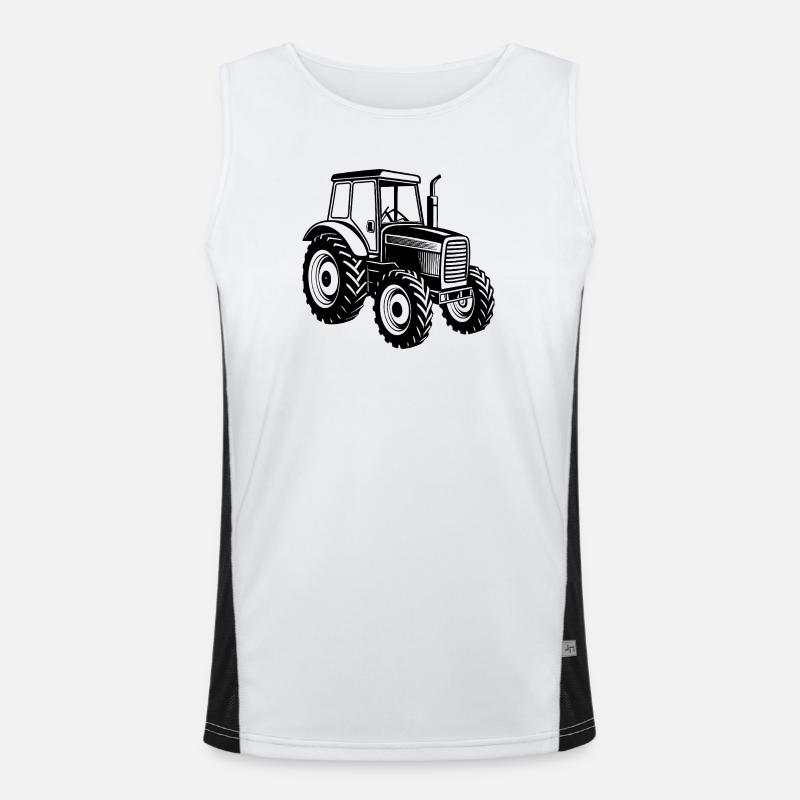 Landwirtschaftlicher Traktor Funktionelles Kontrast-Tank Top für Männer 