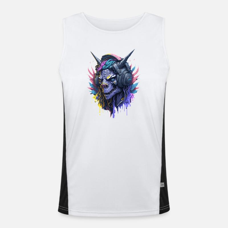 DJ Monster Neon  Funktionelles Kontrast-Tank Top für Männer 