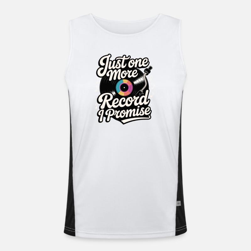 Only one more record, I promise Men's Functional Contrast Tank Top 
