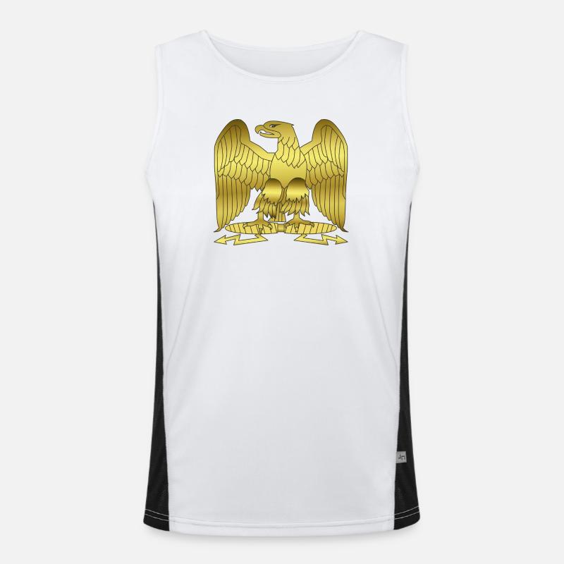 Napoleon Golden Imperial Eagle Crest Men's Functional Contrast Tank Top 