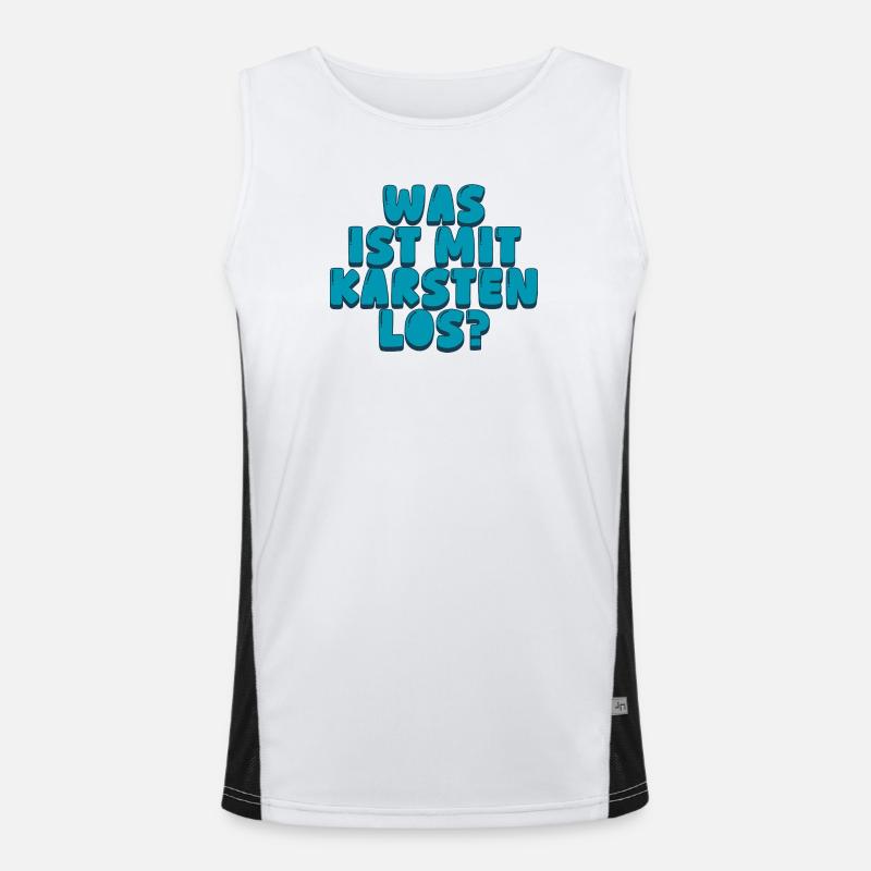 Was ist mit Karsten los? Funktionelles Kontrast-Tank Top für Männer 