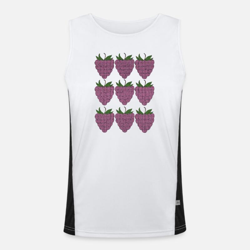 himbeer Muster Textile Funktionelles Kontrast-Tank Top für Männer 