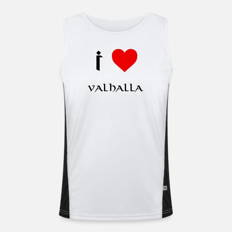 Ich liebe Valhalla Funktionelles Kontrast-Tank Top für Männer 