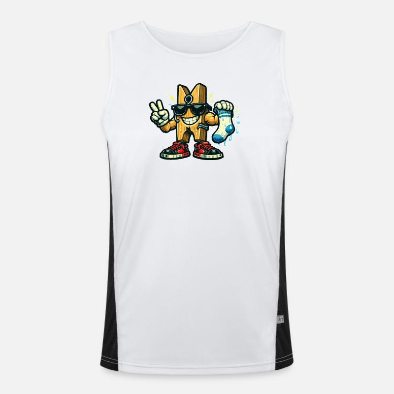 Peg with Sunglasses and Sock Men's Functional Contrast Tank Top 
