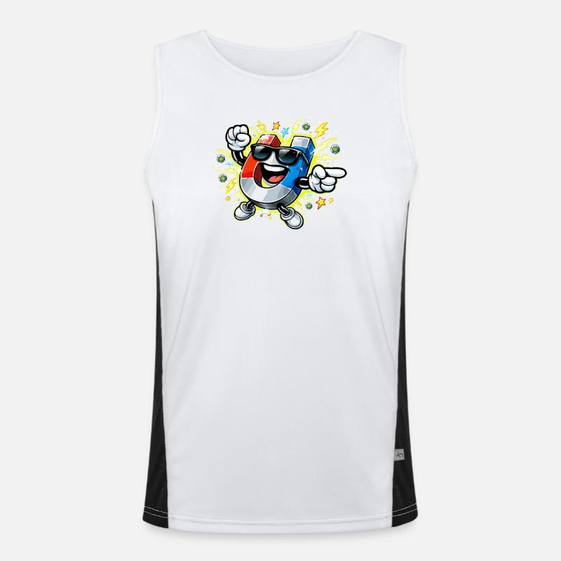 Magnetheld mit Sonnenbrille Funktionelles Kontrast-Tank Top für Männer 