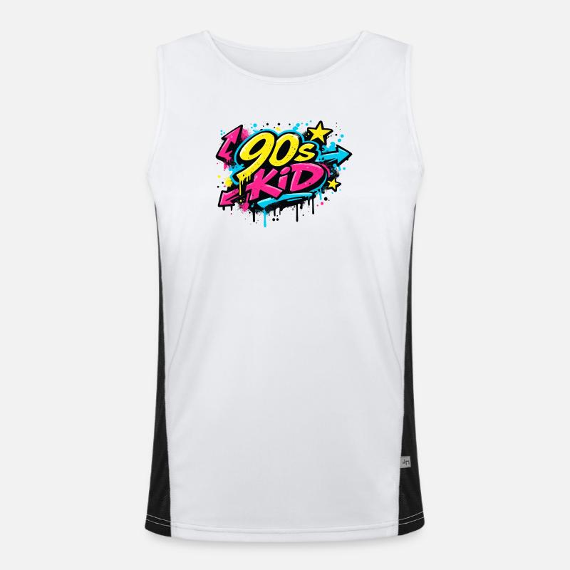 90s Kid Graffiti Burst Men's Functional Contrast Tank Top 
