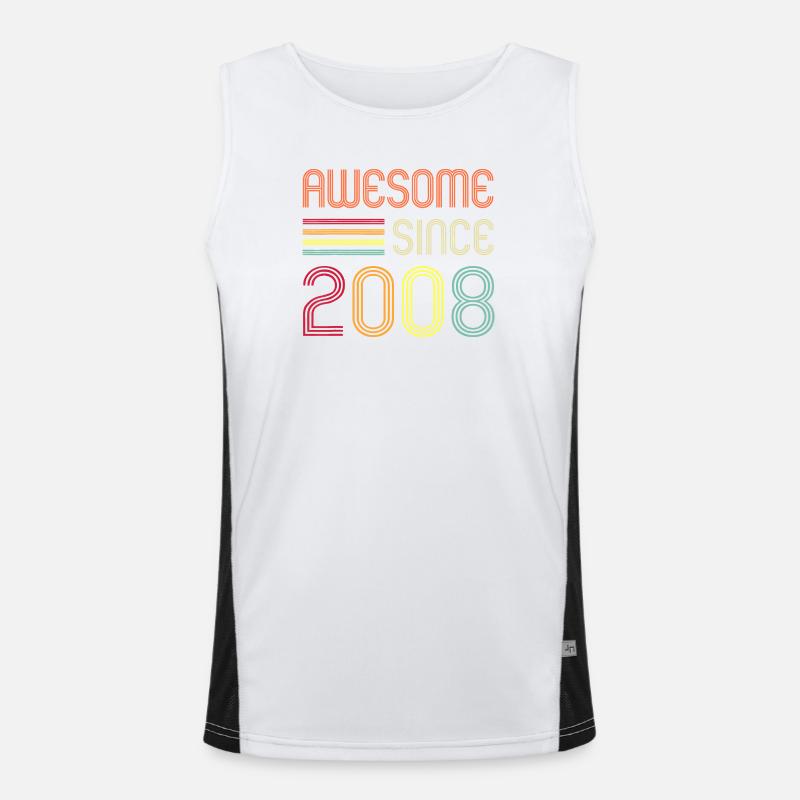 Awesome since 2008 Men's Functional Contrast Tank Top 