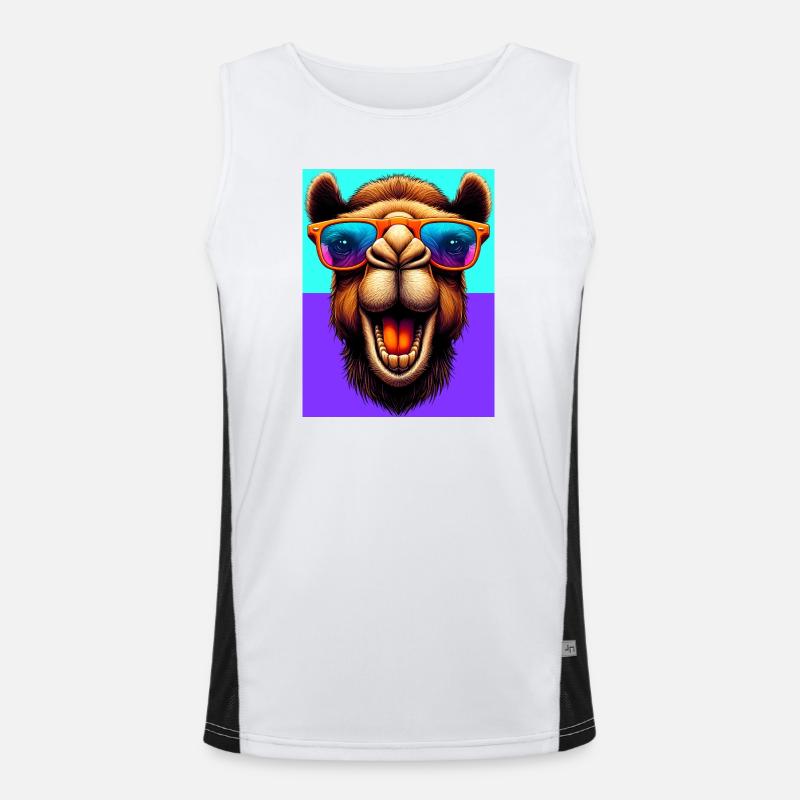 Kamel Funktionelles Kontrast-Tank Top für Männer 