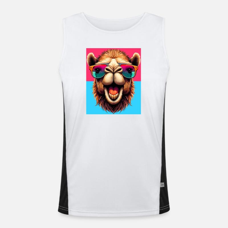 Kamel Funktionelles Kontrast-Tank Top für Männer 