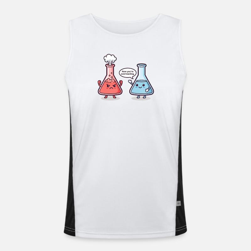 Overreacting - Chemist Humor Men's Functional Contrast Tank Top 