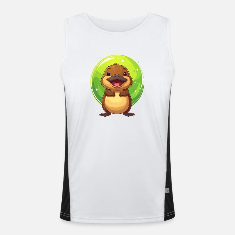 Schnabeltier Funktionelles Kontrast-Tank Top für Männer 