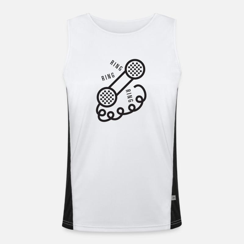 Ring Ring Ring Men's Functional Contrast Tank Top 