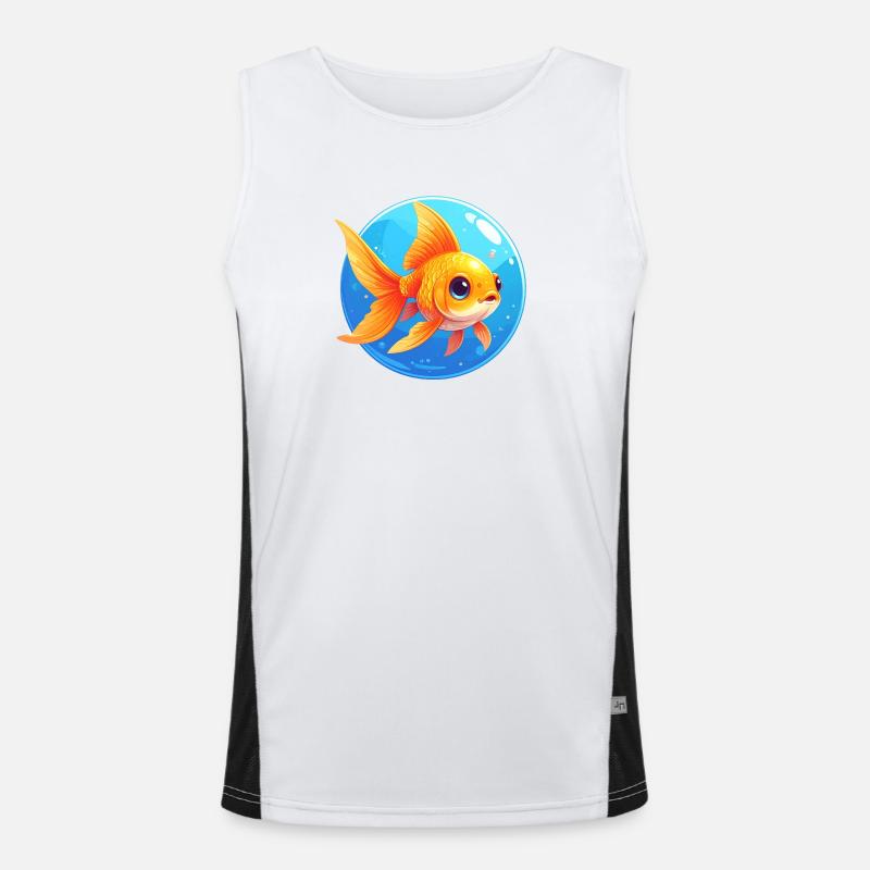 Goldfisch Funktionelles Kontrast-Tank Top für Männer 