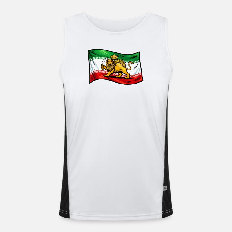 Drapeau de la Perse et de l’Iran Débardeur respirant contrasté Homme 