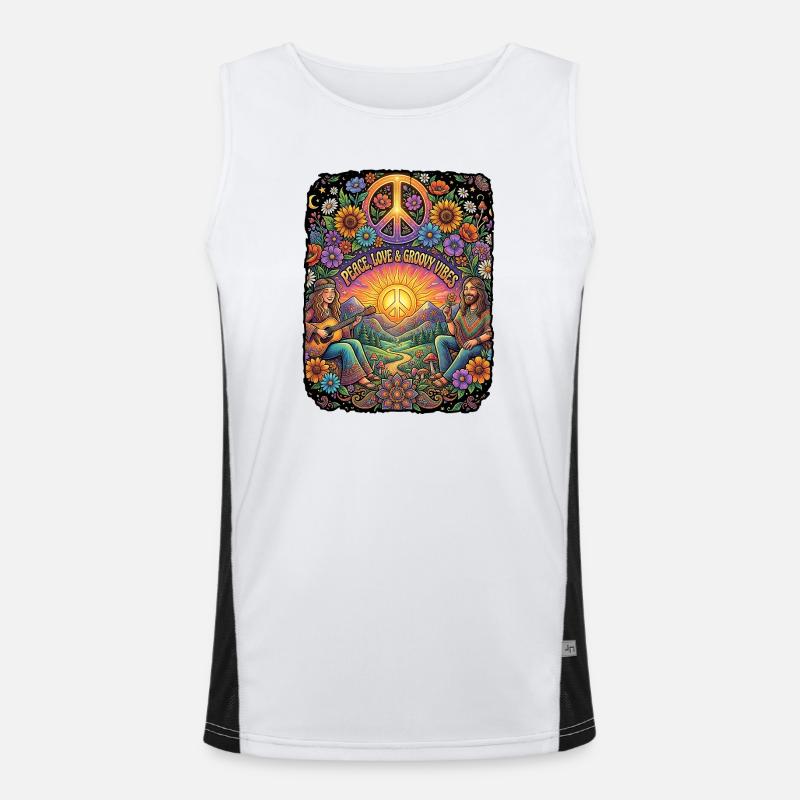 Peace Love Freedom Men's Functional Contrast Tank Top 