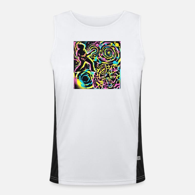 Psychedelic Rock Funktionelles Kontrast-Tank Top für Männer 