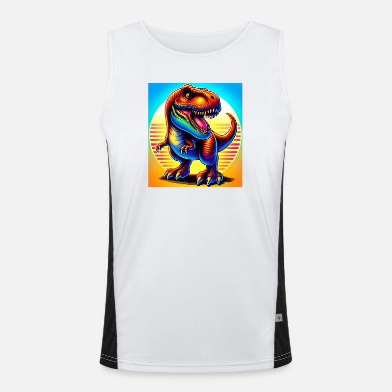 dinosaur Men's Functional Contrast Tank Top 