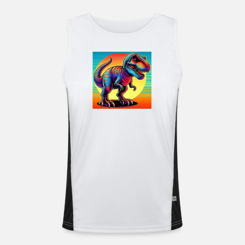 Dinosaurier Funktionelles Kontrast-Tank Top für Männer 