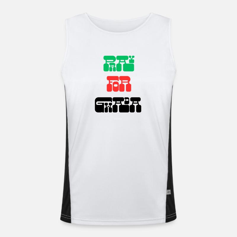 PRAY FOR GWADA Men's Functional Contrast Tank Top 