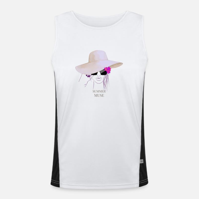 Summer M U S E. Dein Sommer. Dein Style. Funktionelles Kontrast-Tank Top für Männer 