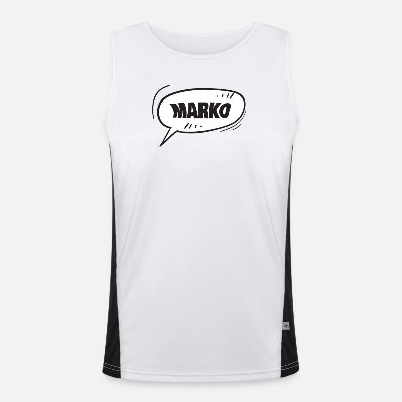 Vorname Marko Funktionelles Kontrast-Tank Top für Männer 