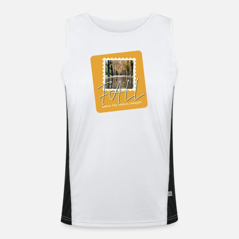FALL Herbstpfade Funktionelles Kontrast-Tank Top für Männer 