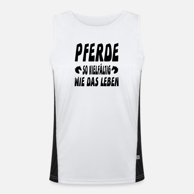 Pferde Funktionelles Kontrast-Tank Top für Männer 