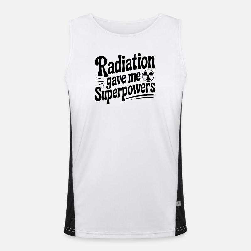 Radiation Gave Me Superpowers - Men's Functional Contrast Tank Top  - white/black