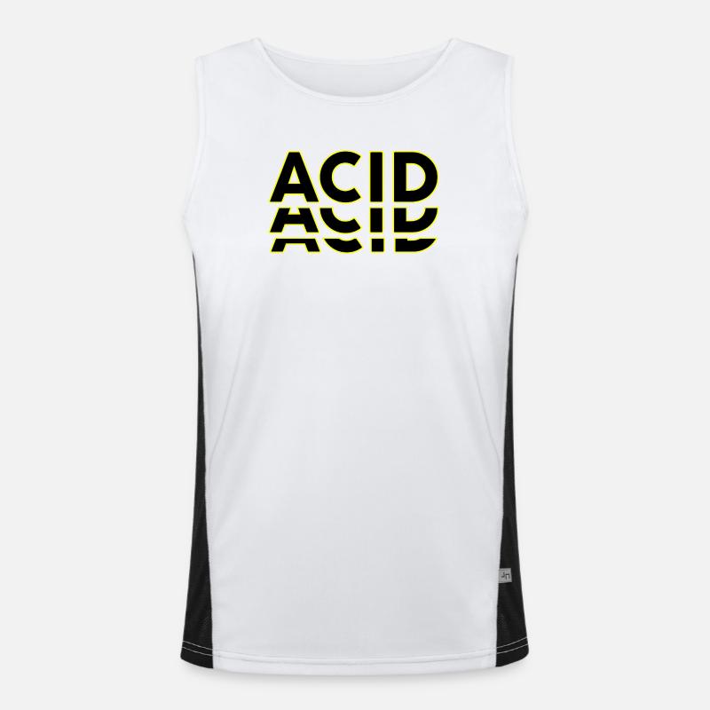 Acid Techno Amelie Hard Dark Beats Débardeur respirant contrasté Homme 