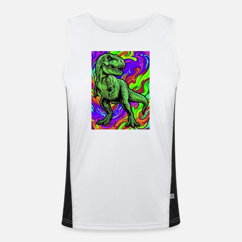 Dinosaurier Funktionelles Kontrast-Tank Top für Männer 