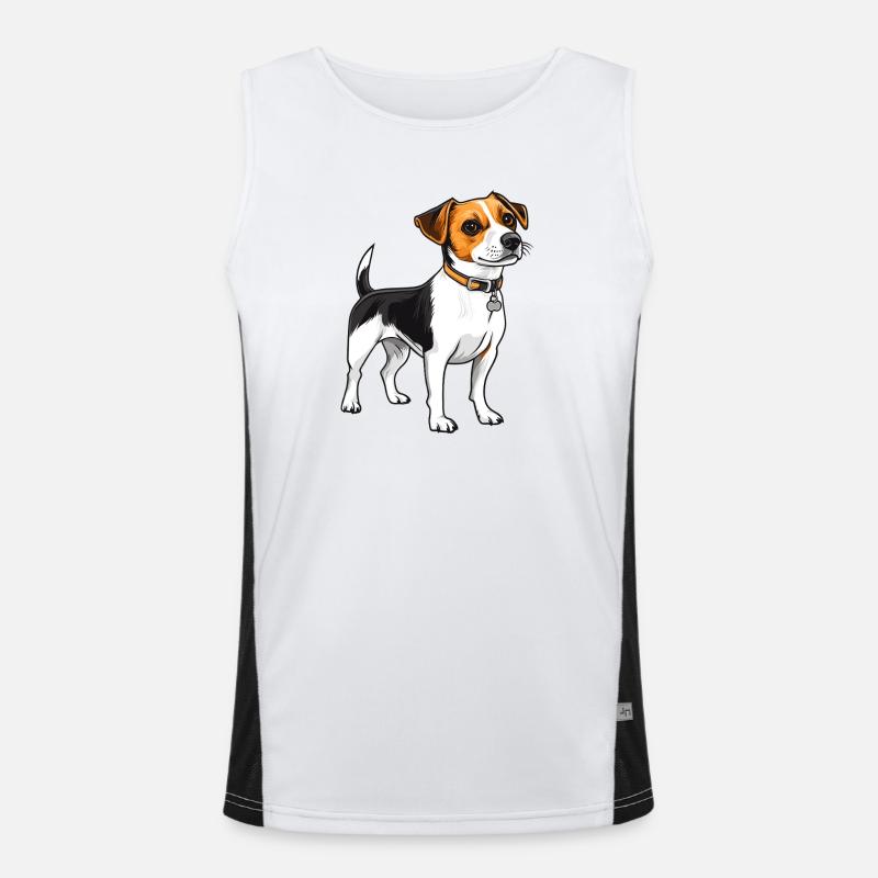 Jack Russel Chien avec collier Débardeur respirant contrasté Homme 