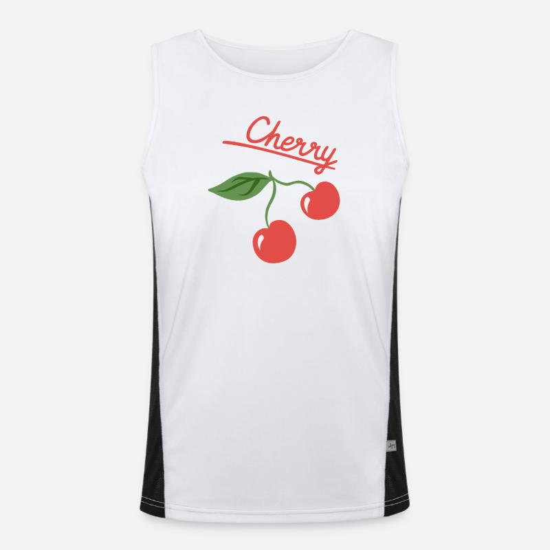 Cherry Fruit Summer Design Funktionelles Kontrast-Tank Top für Männer 