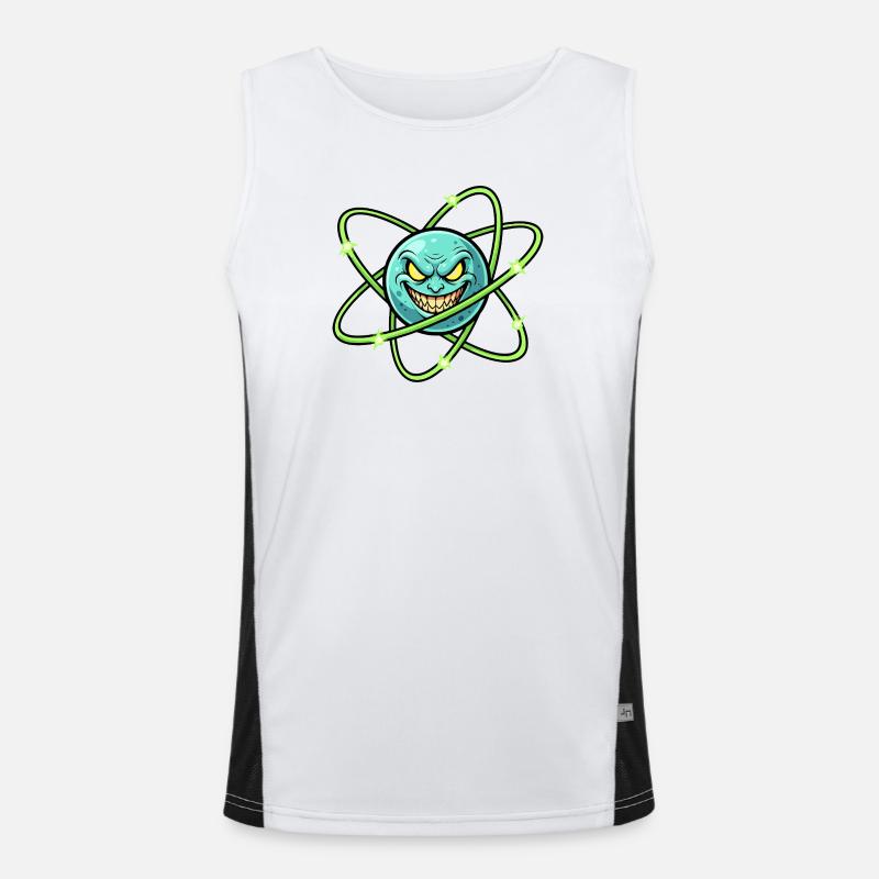 Grim Moon with Atomic Ring Men's Functional Contrast Tank Top 