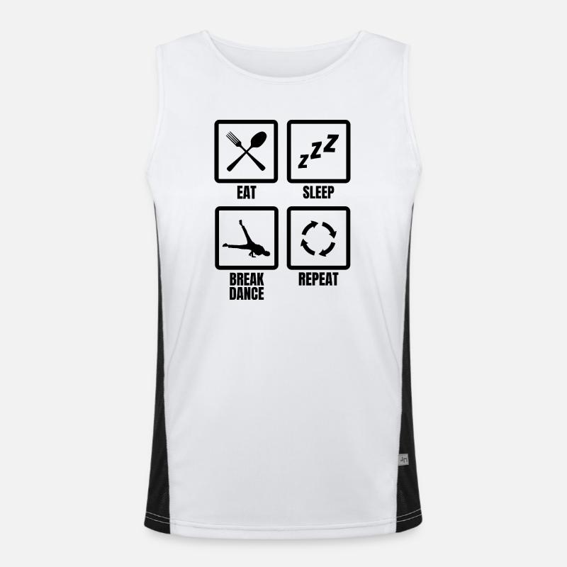 Breakdancer Daily Routine Men's Functional Contrast Tank Top 