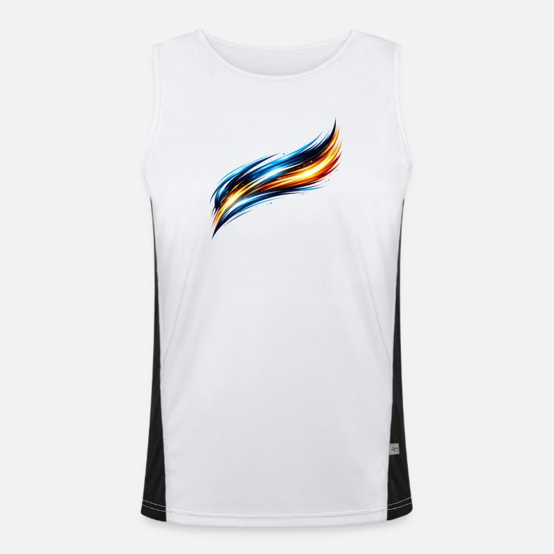 Sporty jersey design Dynamic effect - Men's Functional Contrast Tank Top  - white/black