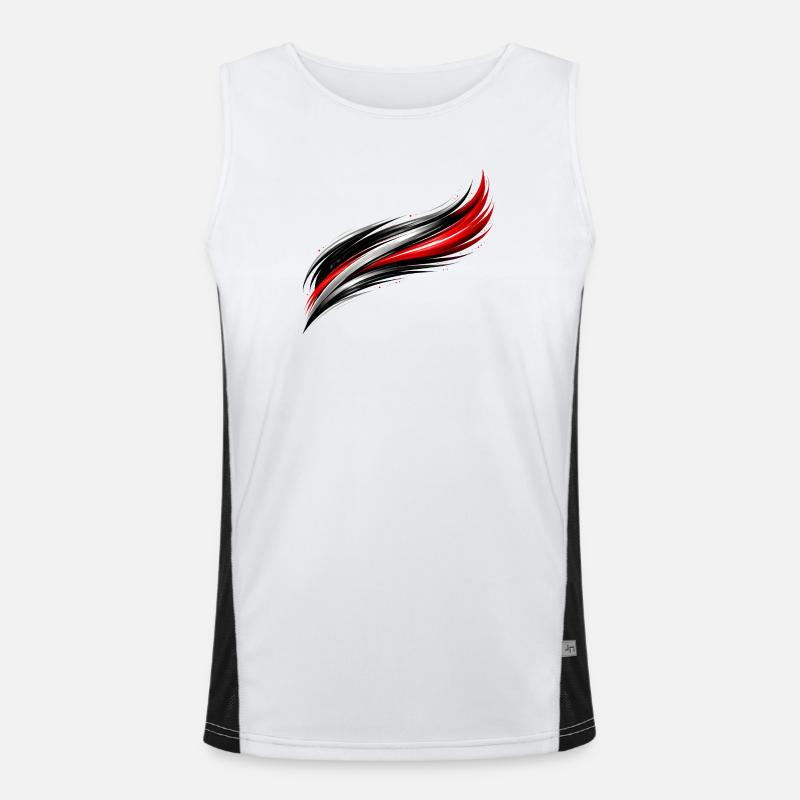 Sportliches Trikot Design Dynamischer Effekt Funktionelles Kontrast-Tank Top für Männer 
