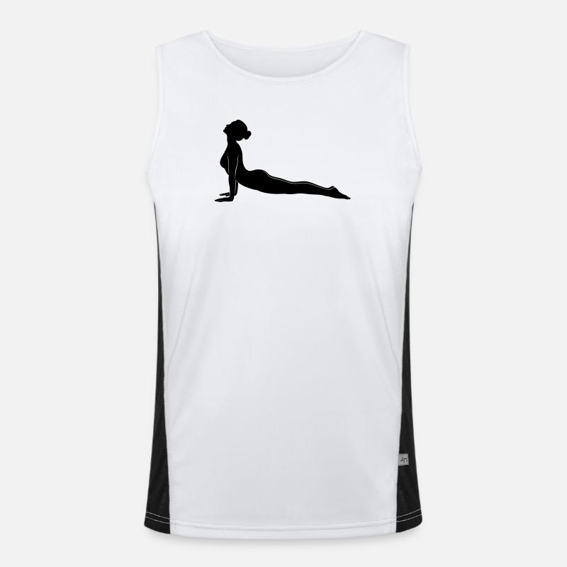 Cobra Yoga Pose Silhouette Funktionelles Kontrast-Tank Top für Männer 