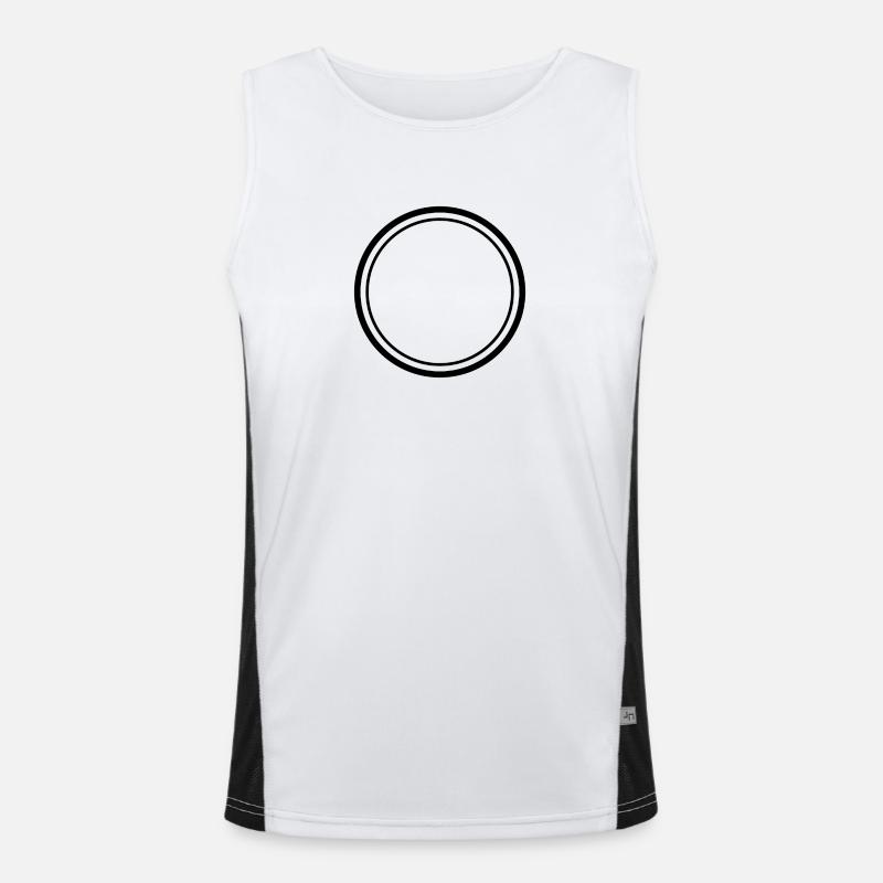 Double Circle Frame Men's Functional Contrast Tank Top 