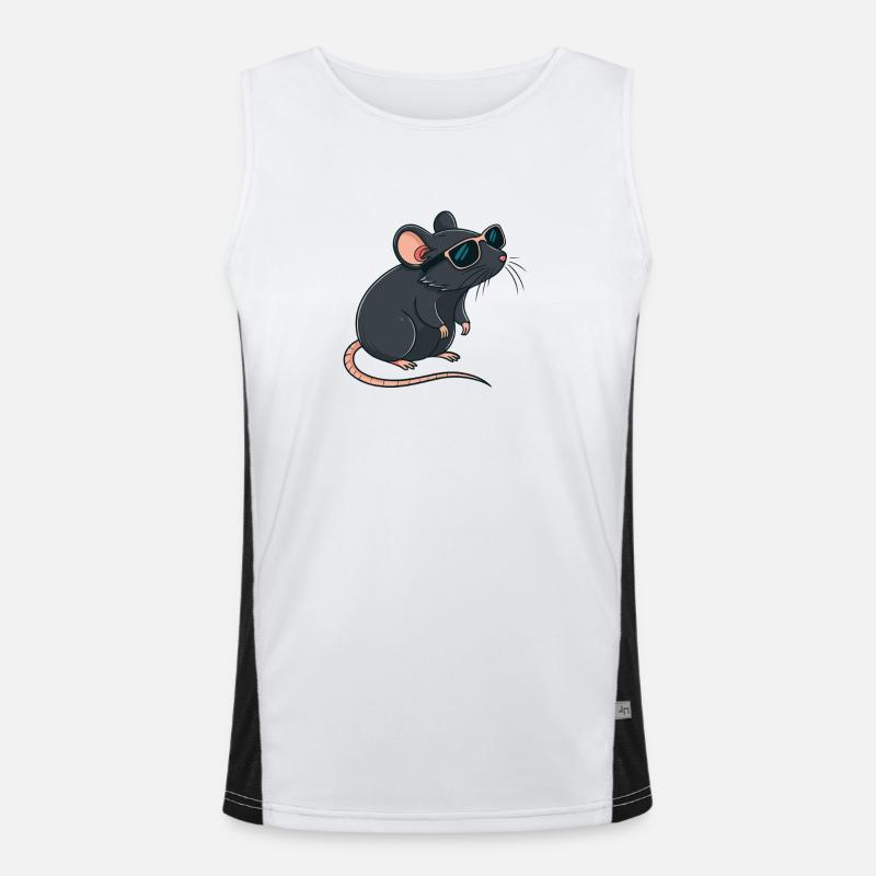 Rat Chic Sonnenbrille Funktionelles Kontrast-Tank Top für Männer 