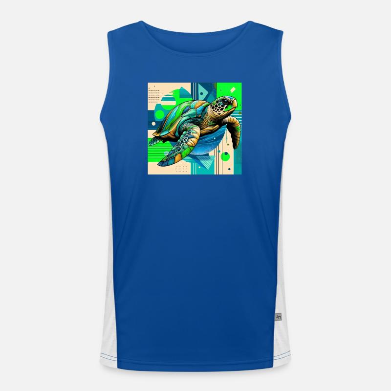 Schildkröte Funktionelles Kontrast-Tank Top für Männer 